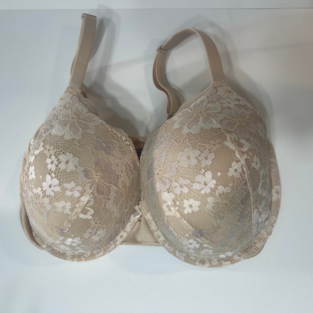 Victoria's Secret Body By Victoria Perfect Shape Lace Bra 38DDD Nude Beige F85 - Picture 2 of 5